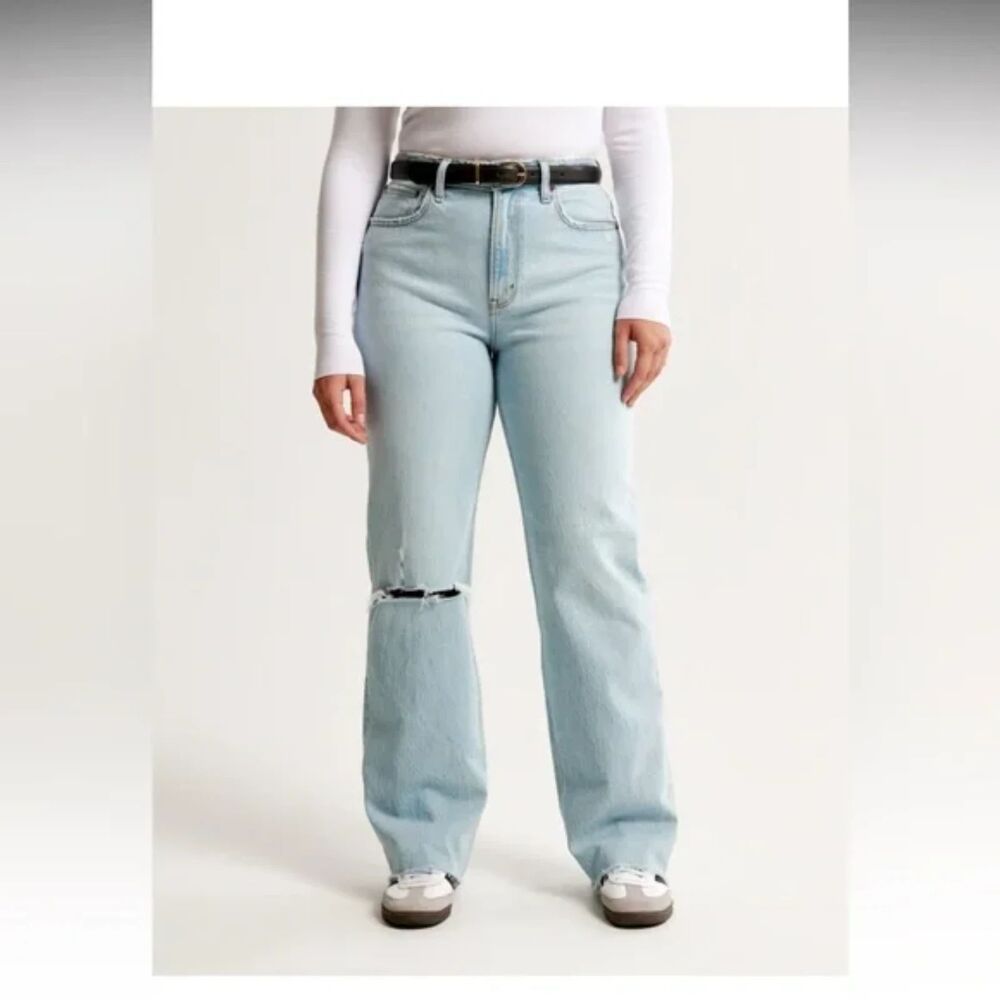 Abercrombie High Rise 90s Relaxed Jean Curve Love Size 27 Long